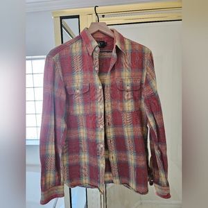 RRL Double RL Ralph Lauren plaid flannel button down S